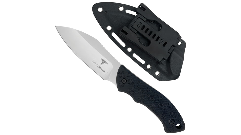 Takumitak Day 500 Fixed Blade Knife, 4.5in, D2, Sheepsfoot, G10 Handle, Silver, TKF206SL