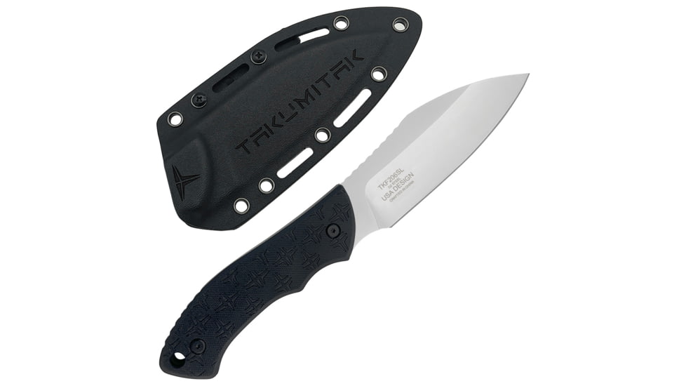 Takumitak Day 500 Fixed Blade Knife, 4.5in, D2, Sheepsfoot, G10 Handle, Silver, TKF206SL
