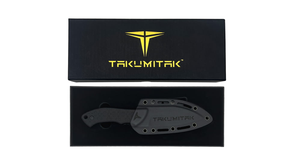 Takumitak Day 500 Fixed Blade Knife, 4.5in, D2, Sheepsfoot, G10 Handle, Silver, TKF206SL