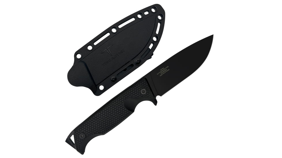 Takumitak Easy Night Fixed Blade Knife, 4.25 in Blade, 3cr13, Black, TKF304