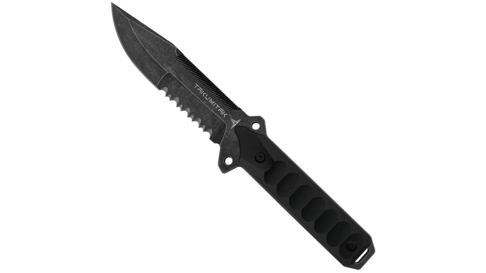 Takumitak Escort Fixed Blade Knife, 5.5in, D2, Drop Point, G10 Handle, Black Stonewash, TKF213SW