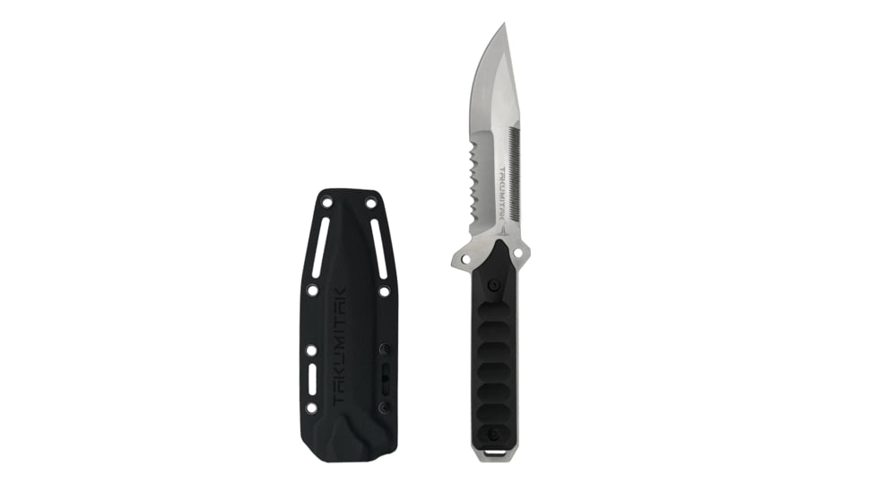 Takumitak Escort Fixed Blade Knife, 5.5in, D2, Drop Point, G10 Handle, Silver, TKF213SL