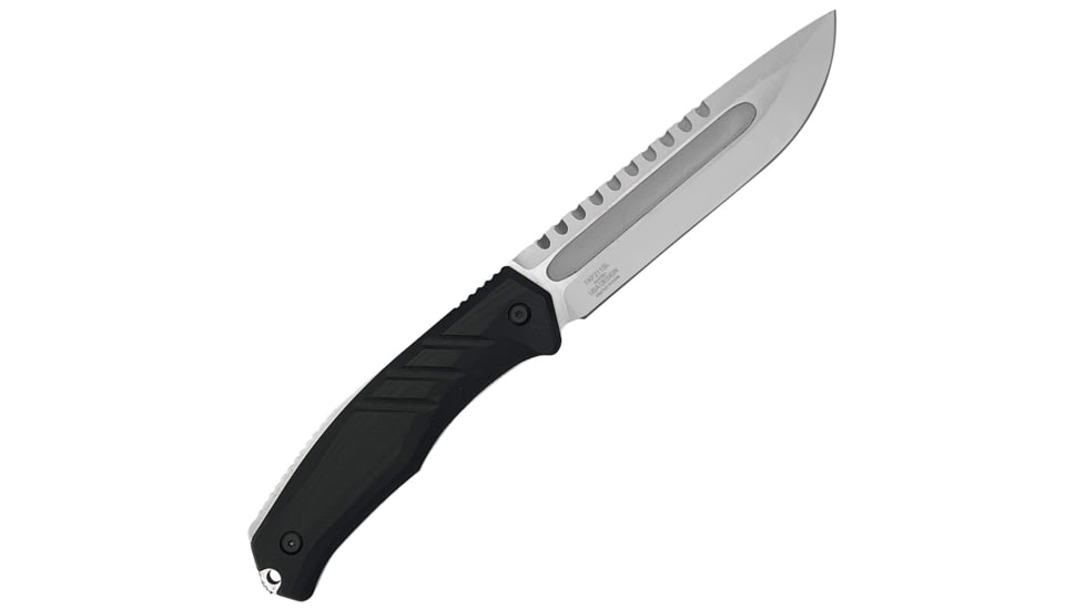 Takumitak Exit Point Fixed Blade Knife, 5.5in, D2, Drop Point, G10 Handle, Silver, TKF211SL