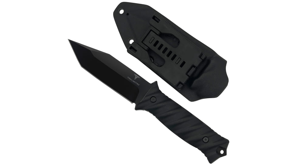 Takumitak Fulcrum Fixed Blade Knife, 4.5in, D2, Tanto, G10 Handle, Black, TKF201BK