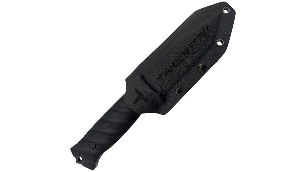 Takumitak Fulcrum Fixed Blade Knife, 4.5in, D2, Tanto, G10 Handle, Black, TKF201BK