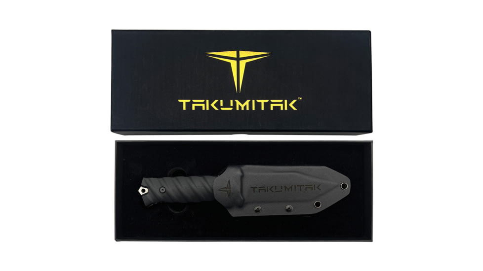 Takumitak Fulcrum Fixed Blade Knife, 4.5in, D2, Tanto, G10 Handle, Silver, TKF201SL