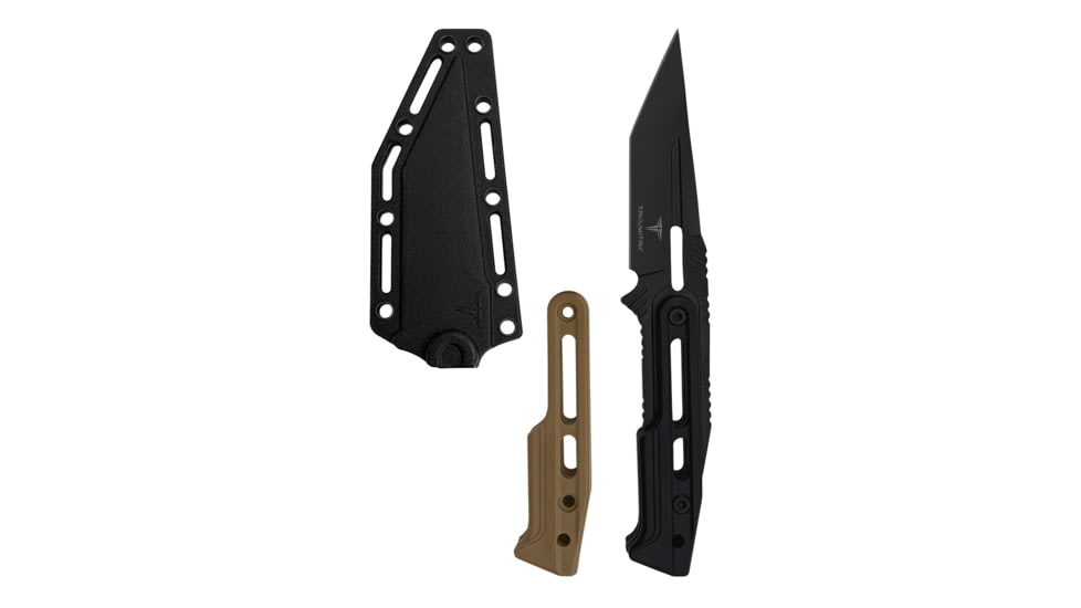 Takumitak Heat Fixed Blade Knife, 4.5 in Blade, 3cr13, Black, TKF301