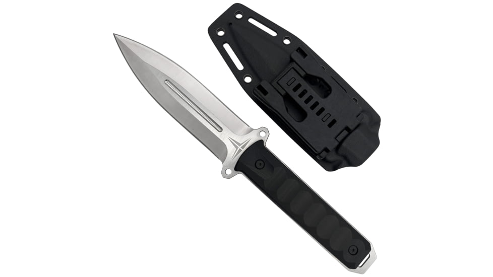 Takumitak Hitter Fixed Blade Knife, 5.5in, D2, Spear Point, G10 Handle, Silver, TKF214SL