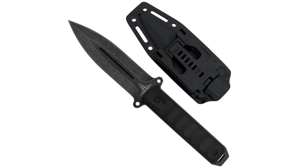 Takumitak Hitter Fixed Blade Knife, 5.5in, D2, Spear Point, G10 Handle, Black Stonewash, TKF214SW
