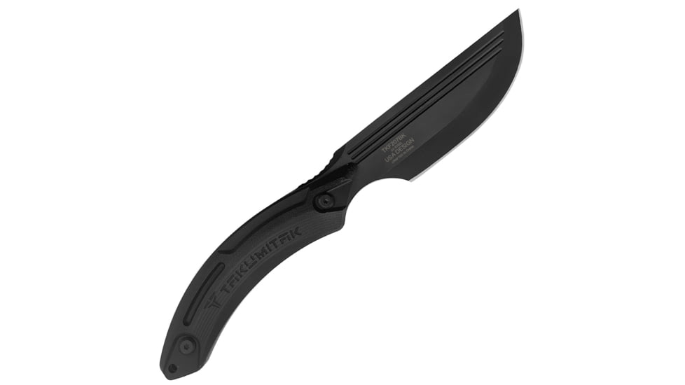 Takumitak Hunter Fixed Blade Knife, 4.5in, D2, Straight Back, G10 Handle, Black, TKF207BK