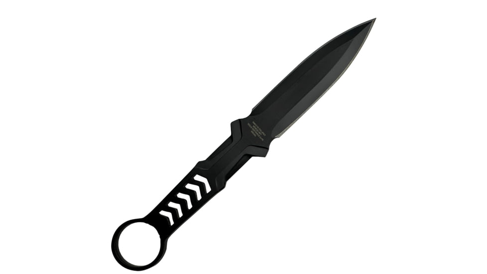 Takumitak Missing Screw Fixed Blade Knife, 4 in Blade, 3cr13, Black, TKF302