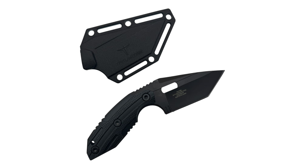 Takumitak Muted Fixed Blade Knife, 3 in Blade , 3cr13, Black, TKF3S06