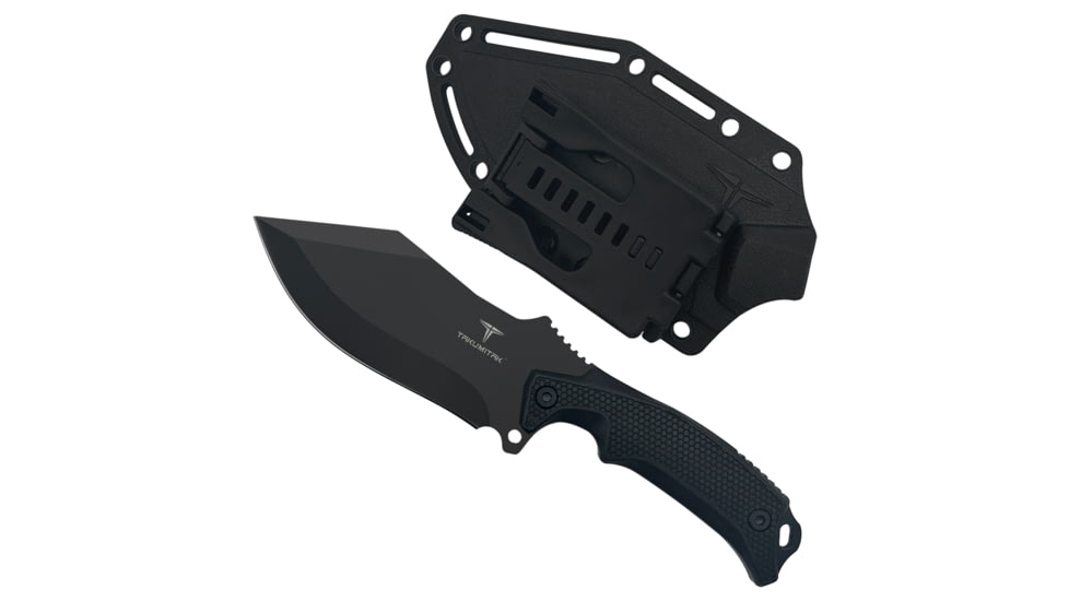Takumitak Neuter Fixed Blade Knife, 4.5in, 3Cr13 Blade, Drop Point, FRN, Black, TKF319