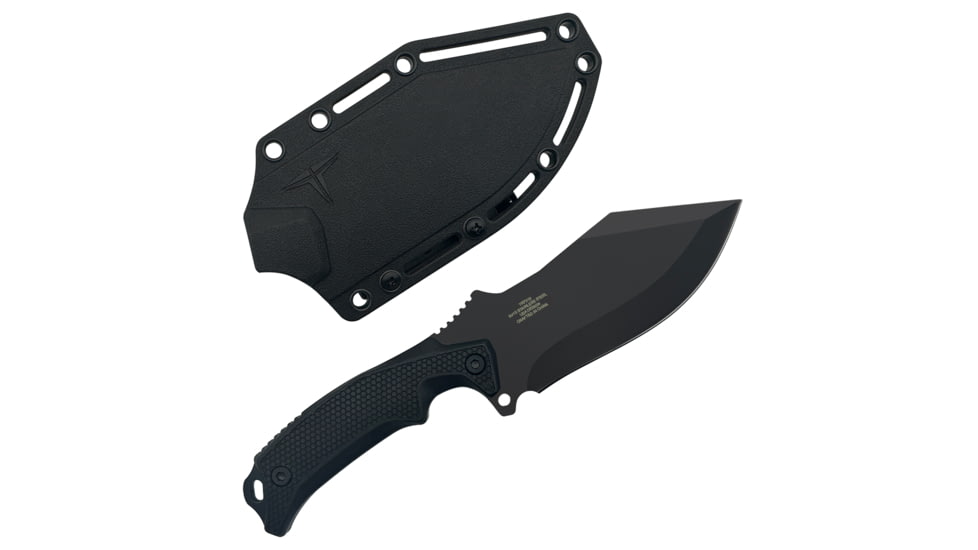 Takumitak Neuter Fixed Blade Knife, 4.5in, 3Cr13 Blade, Drop Point, FRN, Black, TKF319