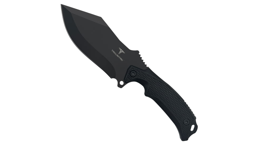 Takumitak Neuter Fixed Blade Knife, 4.5in, 3Cr13 Blade, Drop Point, FRN, Black, TKF319