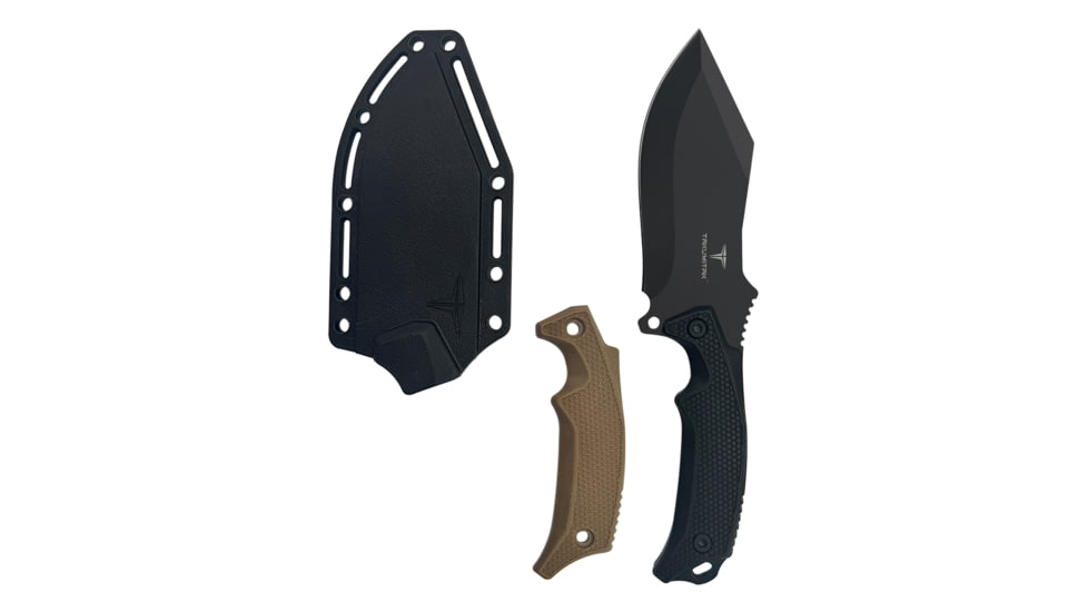 Takumitak Neuter Fixed Blade Knife, 4.5in, 3Cr13 Blade, Drop Point, FRN, Black, TKF319