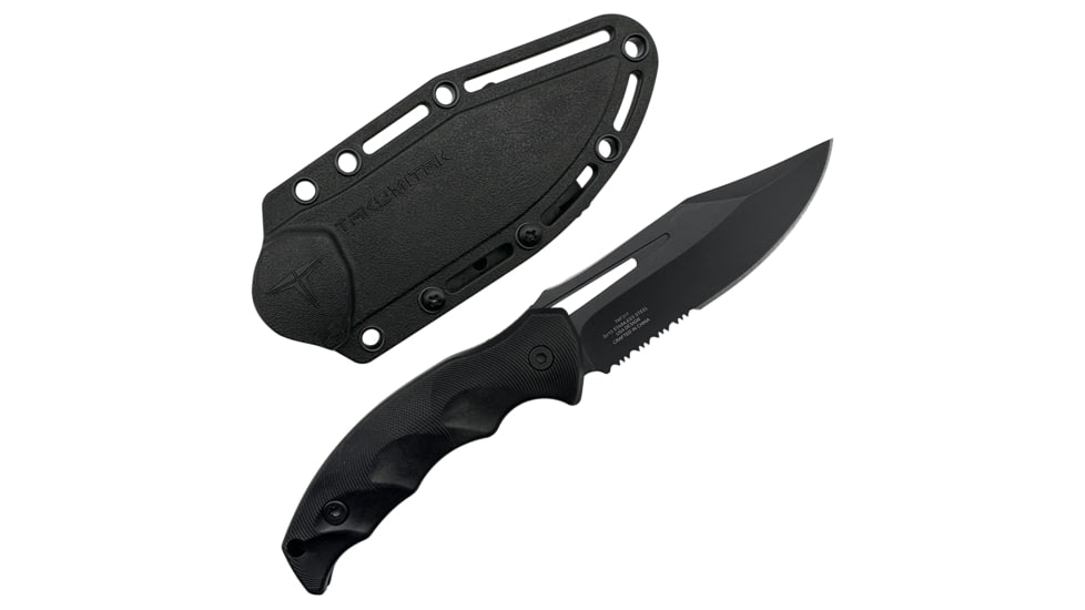 Takumitak Obsidian Fixed Blade Knife, 4.25 in Blade , 3cr13, Black, TKF317