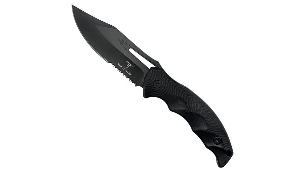Takumitak Obsidian Fixed Blade Knife, 4.25 in Blade , 3cr13, Black, TKF317