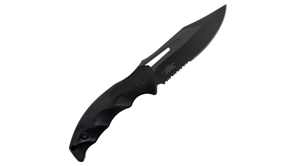 Takumitak Obsidian Fixed Blade Knife, 4.25 in Blade , 3cr13, Black, TKF317