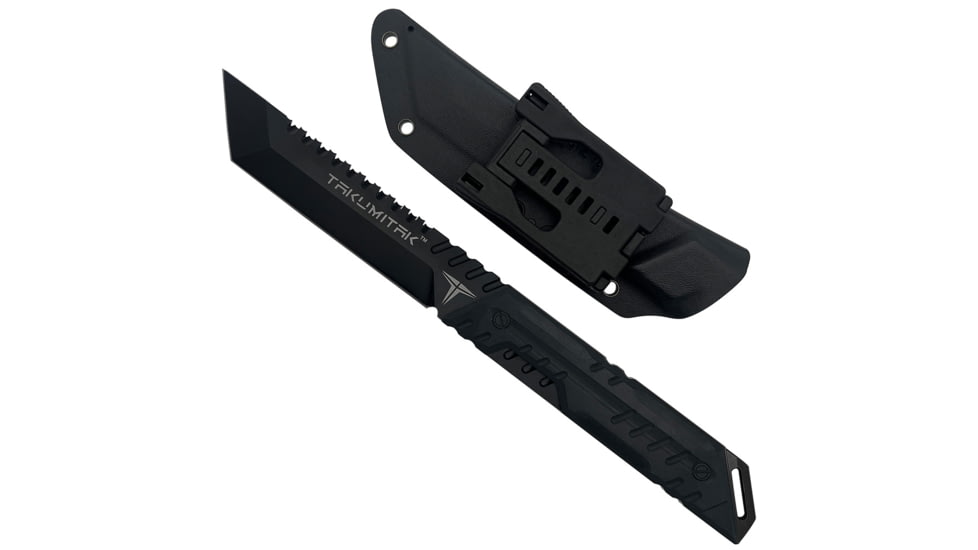 Takumitak Solution Fixed Blade Knife, 5.75in, D2, Tanto, G10 Handle, Black, TKF216BK