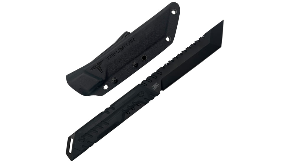 Takumitak Solution Fixed Blade Knife, 5.75in, D2, Tanto, G10 Handle, Black, TKF216BK