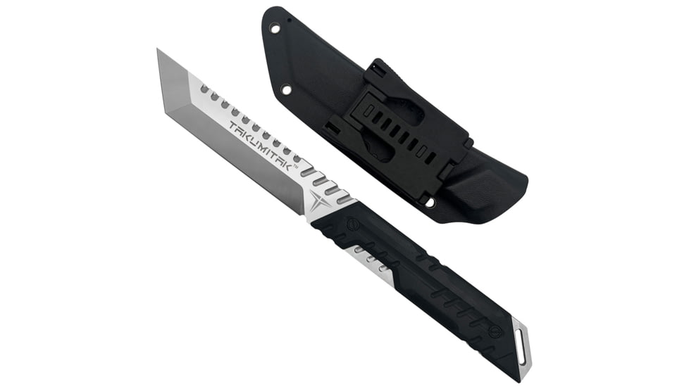 Takumitak Solution Fixed Blade Knife, 5.75in, D2, Tanto, G10 Handle, Silver, TKF216SL