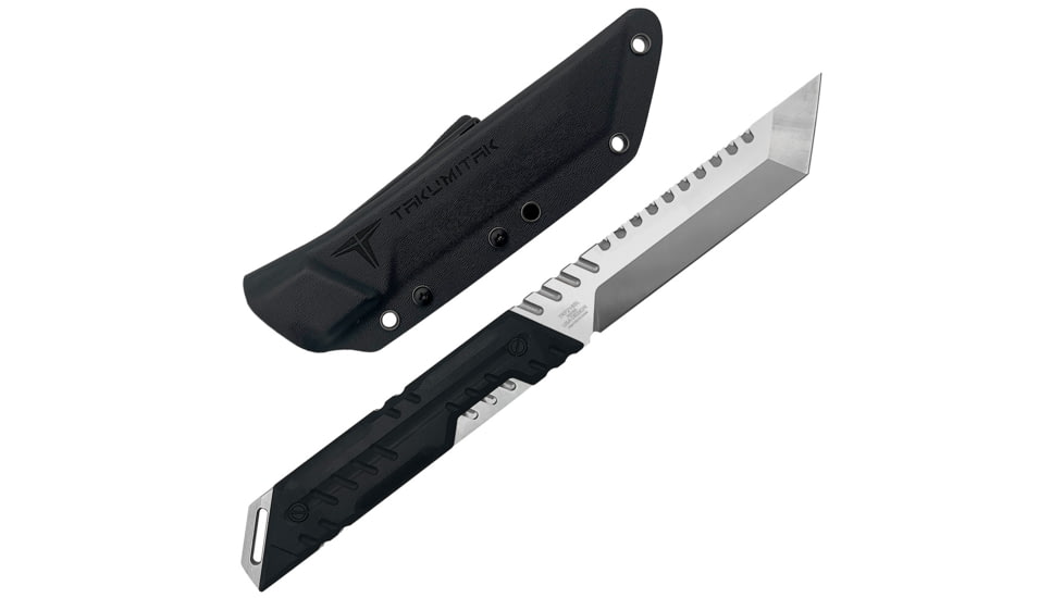 Takumitak Solution Fixed Blade Knife, 5.75in, D2, Tanto, G10 Handle, Silver, TKF216SL