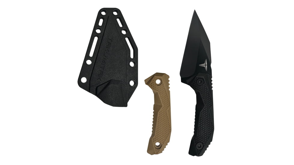 Takumitak Sparky Fixed Blade Knife, 2.9in, 3Cr13 Blade, Wharncliffe, FRN, Black, TKF3S09