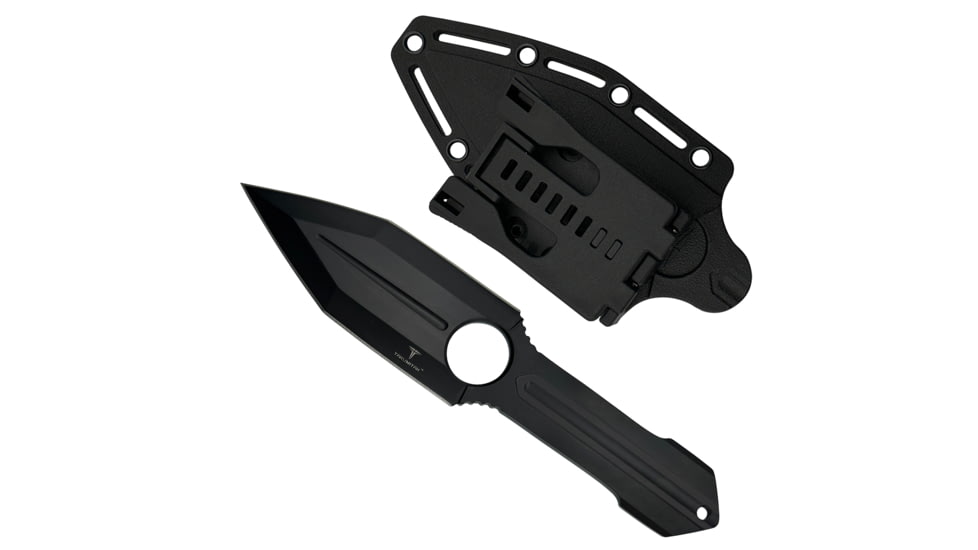 Takumitak Steel Rain Fixed Blade Knife, 4.63 in Blade , 3cr13, Black, TKF314