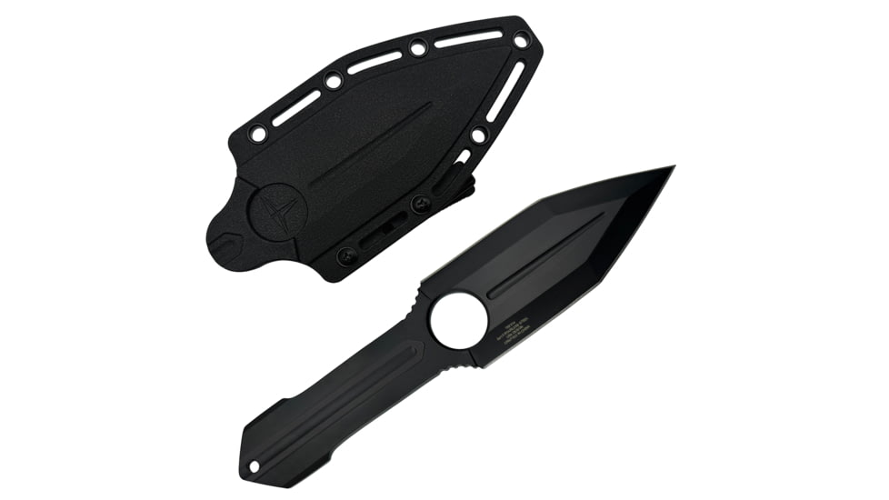 Takumitak Steel Rain Fixed Blade Knife, 4.63 in Blade , 3cr13, Black, TKF314