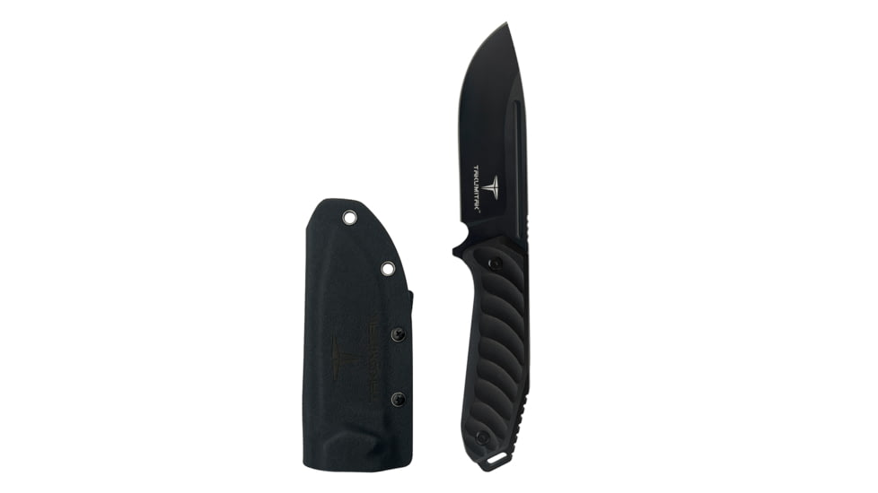 Takumitak Takumi Fixed Blade Knife, 4.5in, D2, Drop Point, G10 Handle, Black, TKF208BK