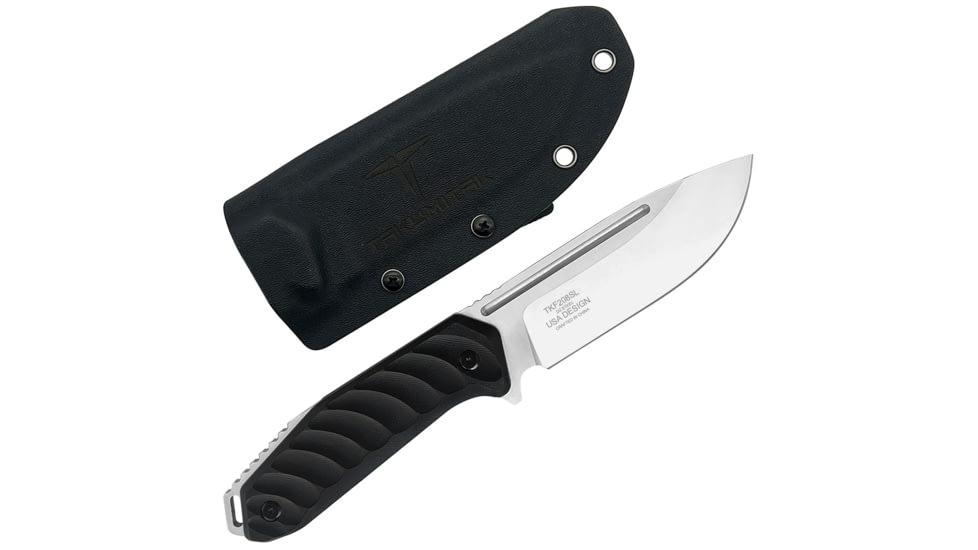 Takumitak Takumi Fixed Blade Knife, 4.5in, D2, Drop Point, G10 Handle, Silver, TKF208SL