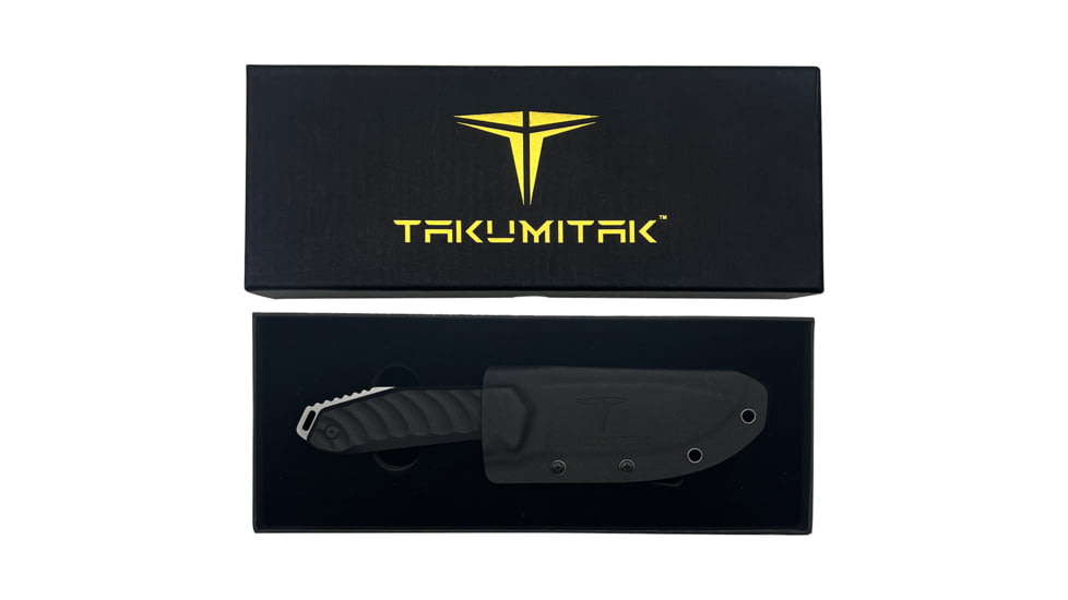 Takumitak Takumi Fixed Blade Knife, 4.5in, D2, Drop Point, G10 Handle, Silver, TKF208SL