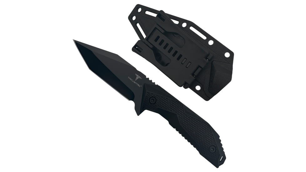 Takumitak Terminal Fixed Blade Knife, 4 in Blade , 3cr13, Black, TKF320