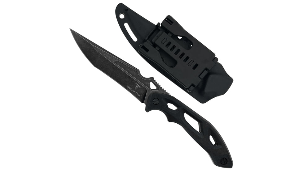 Takumitak Unhinged Fixed Blade Knife, 5in, D2, Drop Point Recurve, G10 Handle, Black Stonewash, TKF209SW