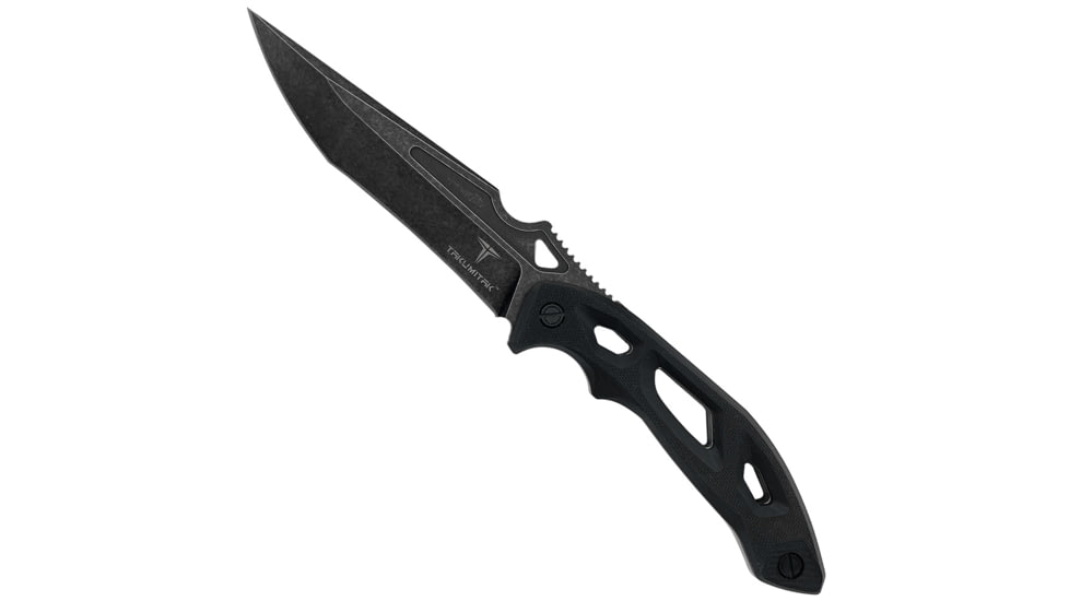 Takumitak Unhinged Fixed Blade Knife, 5in, D2, Drop Point Recurve, G10 Handle, Black Stonewash, TKF209SW