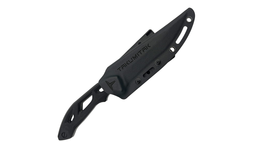 Takumitak Unhinged Fixed Blade Knife, 5in, D2, Drop Point Recurve, G10 Handle, Black Stonewash, TKF209SW