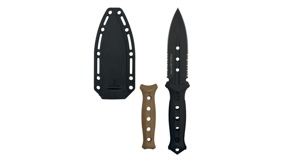 Takumitak Unrestricted Fixed Blade Knife, 4.5in, 3Cr13 Blade, Spear Point, FRN, Black, TKF316