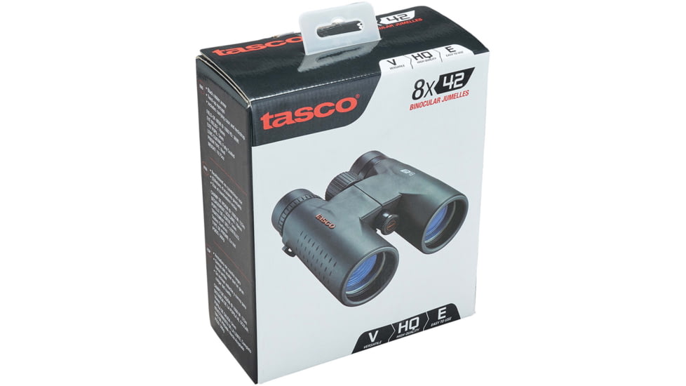 Tasco Essentials 8x42mm Roof Prism Binoculars, Black, ES8X42