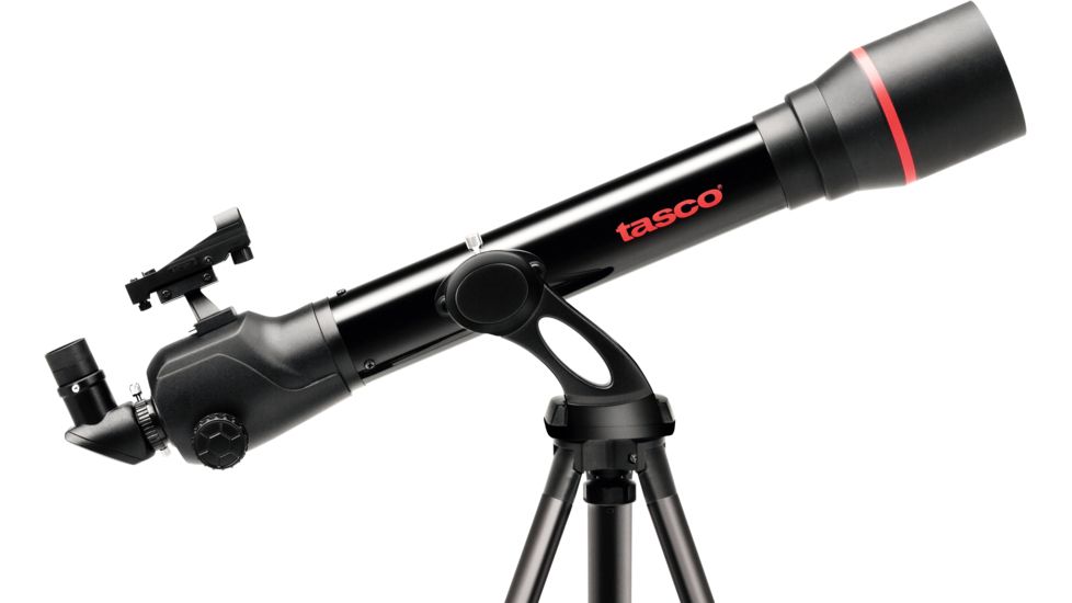Tasco Telescope 70x800mm Space Station Black Refractor Telescope with AZ Red Dot Finderscope, 49070800