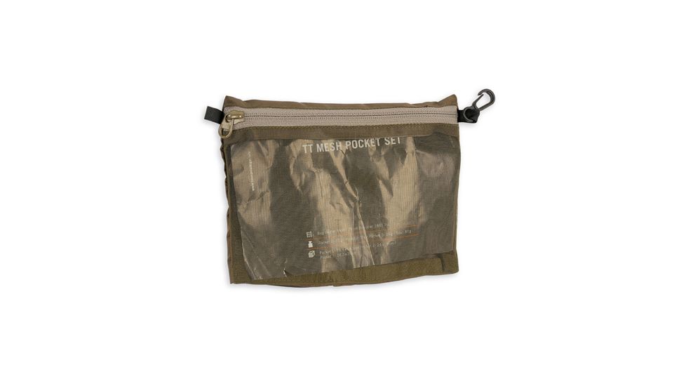 Tasmanian Tiger Mesh Pocket Set, 3 Pockets, Mesh, Olive, TT-7632-331