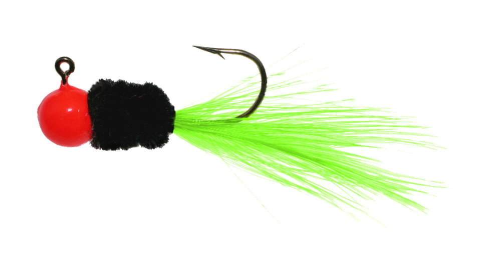 Team Crappie Slab Caller Jig, 1/32 oz Orange/Black/Chartreuse Sac-A-Lait, 3/Pack, SD1D-741