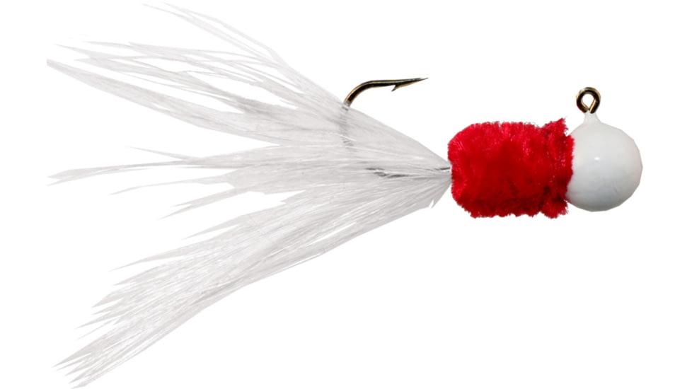 Team Crappie Slab Caller Jig, 1/32 oz, Red/White/Red, 3/Pack, SD1D-765