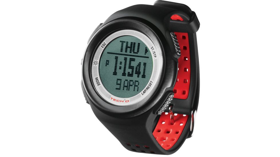 Tech4o Traileader 1 Watch, Black-Red Band teo0003