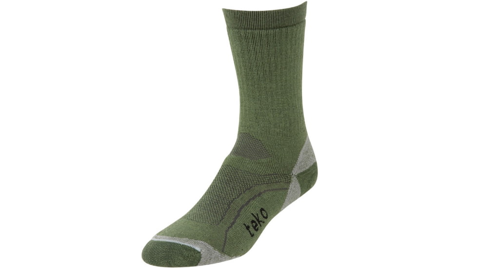 Teko EcoMerino Men's Midweight Hiking-Olive-Medium