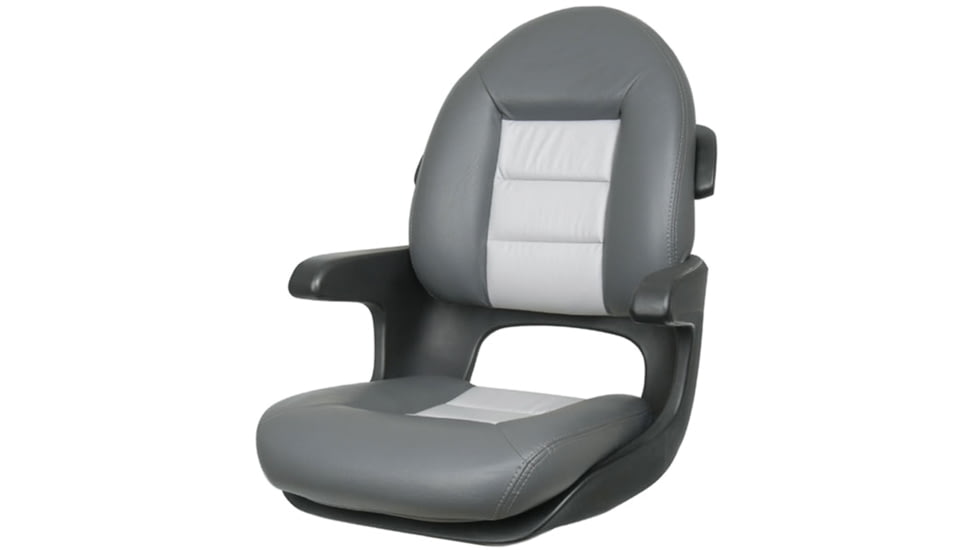 Tempress Elite Helm High Back Boat Seat Charcoal/Gray, 57017