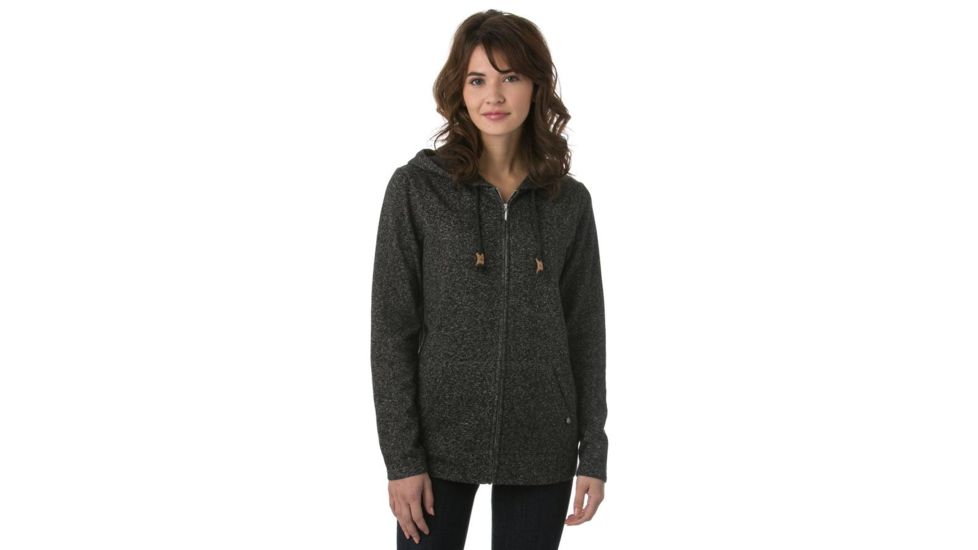 Tentree Alamere Fleece Zip Hoodie, Womens, Phantom, XXL SP18-WFALA-BLK-XXL