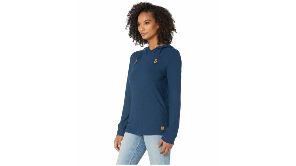 Tentree Cumulus Hooded Long Sleeve - Womens, Dark Denim Navy, Large, TCW1675-0248-L