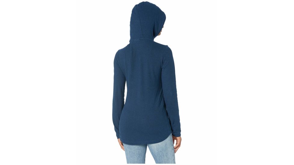 Tentree Cumulus Hooded Long Sleeve - Womens, Dark Denim Navy, Large, TCW1675-0248-L