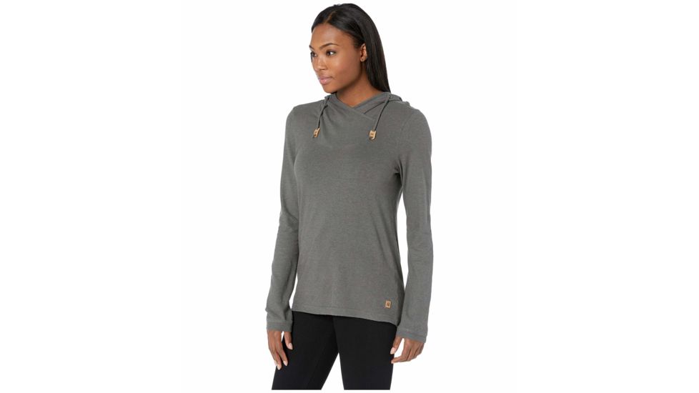 Tentree Cumulus Hooded Long Sleeve - Womens, Gargoyle Grey, Large, TCW1675-0237-L